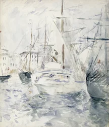 Weißes Boot im Hafen, Nizza, 1881
